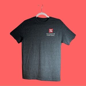 Silencer Central Company Graphic T Shirt Gray Size Medium?